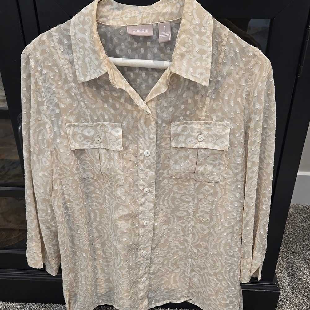 Chico's Tan Blouse With Matching Tank
